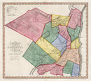 Vintage Map of Ulster County, New York 1840