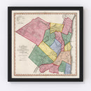 Vintage Map of Ulster County, New York 1840
