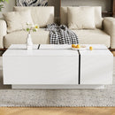 Extendable Coffee Table With 2 Hidden Storage Space And 2 Drawers For Living Room by HouseOfZazla