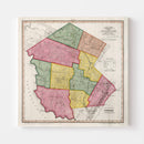 Vintage Map of Sullivan County, New York 1840