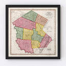 Vintage Map of Sullivan County, New York 1840