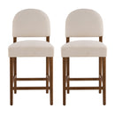 26'' Seat Height Fabric & Rubberwood Bar Stool by HouseOfZazla
