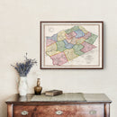Vintage Map of Delaware County, New York 1840