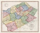 Vintage Map of Delaware County, New York 1840