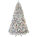 5FT Flocked Christmas Tree with 300 Colorful UL Lights
