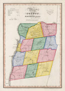 Vintage Map of Rensselaer County, New York 1839