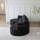 Curved Oversized Sectional Sofa With Extra Deep Seat by HouseOfZazla