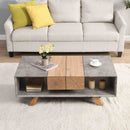 43.31" Luxury Coffee Table with Drawer, Farmhouse & Industrial Table, Rectangular Table for Living Room