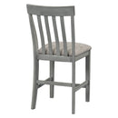 5-piece Counter Height Dining Table Set with Built-in Storage Shelves,Grey(OLD SKU W504S00143)