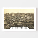 Vintage Map of East Douglas, Massachusetts 1886