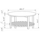 Altos - 1 Shelf Round Table