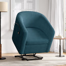 Power Lift Recliner Barrel Shape Reclining Chair With Footrest And Side Pocket