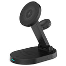 4 In 1 Magnetic Wireless Charging Station Dock Charger 15W Foldable Fast Charging Stand Fit for iPhone 13 12 Pro Pro Max Mini iWatch 7 6 5 4 3 2 1 Air