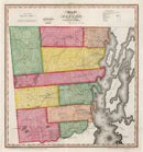 Vintage Map of Clinton County, New York 1840