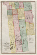 Vintage Map of Franklin County, New York 1840