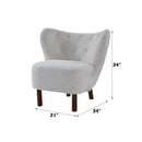 Zusud Teddy Sherpa Accent Chair - White by HouseOfZazla