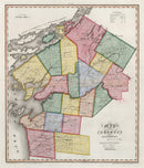 Vintage Map of Jefferson County, New York 1840