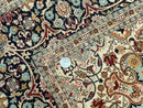 4x6 Silk Rug, Very Fine 650 KPSI, Silk Persian Carpet, Red, Floral Medallion, Sino Persian