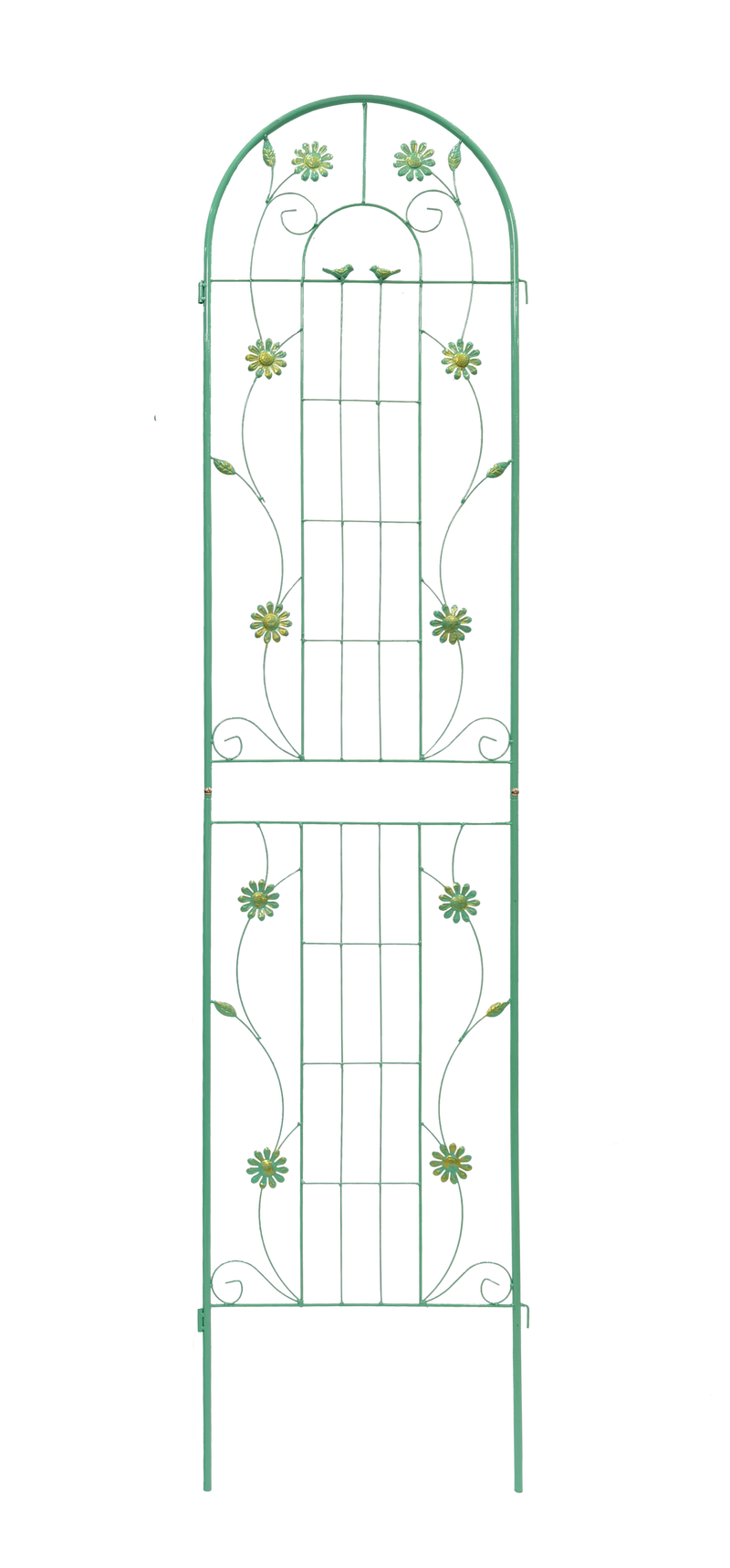 2 Pack Metal Garden Trellis 86.7" x 19.7" Rustproof Trellis for Climbing Plants Outdoor Flower Support Green