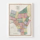 Vintage Map of Oneida County, New York 1840