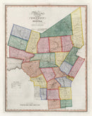 Vintage Map of Oneida County, New York 1840