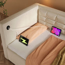Upholstered Hydraulic Storage Daybed With USB & Type C Charging by HouseOfZazla