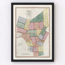 Vintage Map of Oneida County, New York 1840