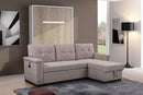 Ashlyn - Reversible Sleeper Sectional Sofa With Storage Chaise, USB Charging Ports And Pocket by Unique Piece Furniture