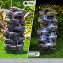 Rock Waterfall Outdoor Fountain with LED Lights by HouseOfZazla