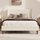 Upholstered Modern Platform Bed With Wingback Headboard by HouseOfZazla