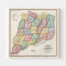 Vintage Map of Otsego County, New York 1840