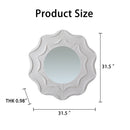 31.5 Inch Wavy Flower Wall Mirror