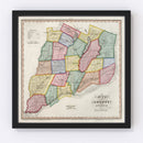 Vintage Map of Otsego County, New York 1840