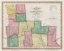 Vintage Map of Broome County, New York 1840