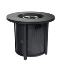 30" Propane Gas Fire Pit Table, 50000 BTU Round Steel Fire Pit by HouseOfZazla