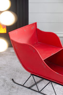 Iron Sleigh Large, Distressed Christmas Santa Sleigh Holiday Decoration by Unique Piece Furniture