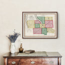 Vintage Map of Tompkins County, New York 1840