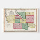 Vintage Map of Tompkins County, New York 1840