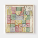 Vintage Map of Steuben County, New York 1840