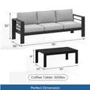 Outdoor Patio Set, All-Weather With Thick Cushions by HouseOfZazla
