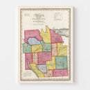 Vintage Map of Onondaga County, New York 1840