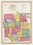 Vintage Map of Onondaga County, New York 1840