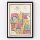 Vintage Map of Onondaga County, New York 1840