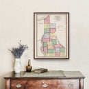 Vintage Map of Cayuga County, New York 1840