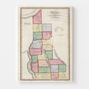 Vintage Map of Cayuga County, New York 1840