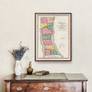 Vintage Map of Seneca County, New York 1840