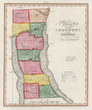 Vintage Map of Seneca County, New York 1840
