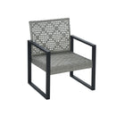 4 Piece Patio Furniture Set With Acacia Wood Table Top And Cushions by HouseOfZazla