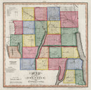 Vintage Map of Ontario County, New York 1840