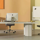 Office Furniture Set: 48 Inches x 36 Inches Mobile Whiteboard+Criss Cross Legged Chair+Linen Upholstered Executive Chair by LJGDeals